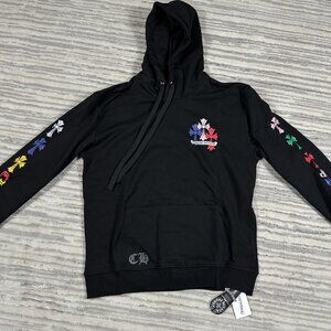 Chrome Hearts Multi Color Cross Hoodie Mens Size Large